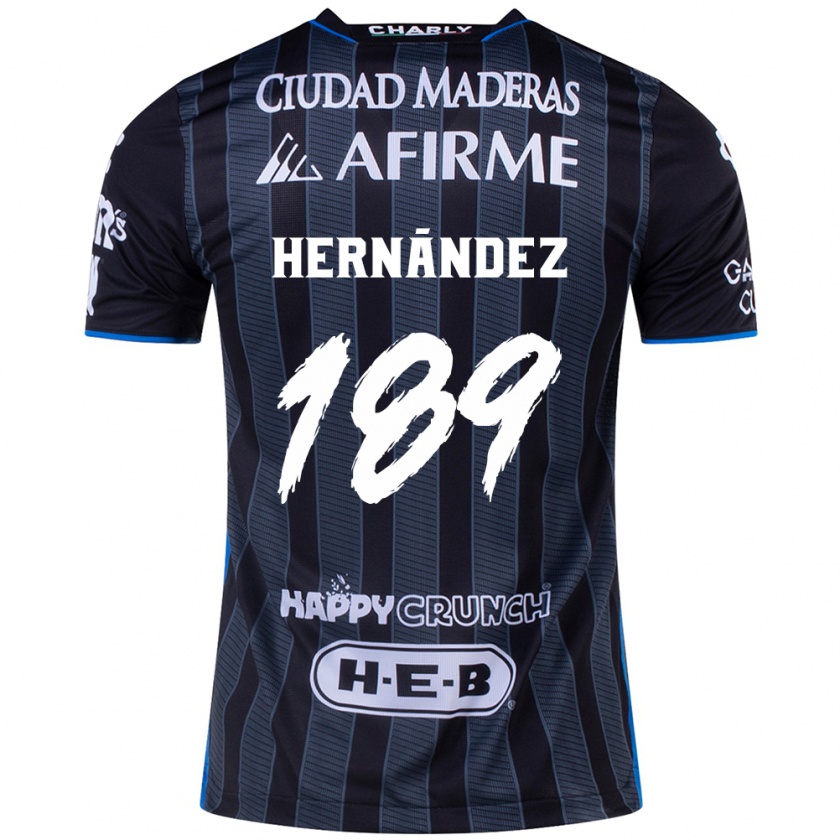 Kandiny Heren Sebastián Hernández #189 Wit Zwart Uitshirt Uittenue 2024/25 T-Shirt België