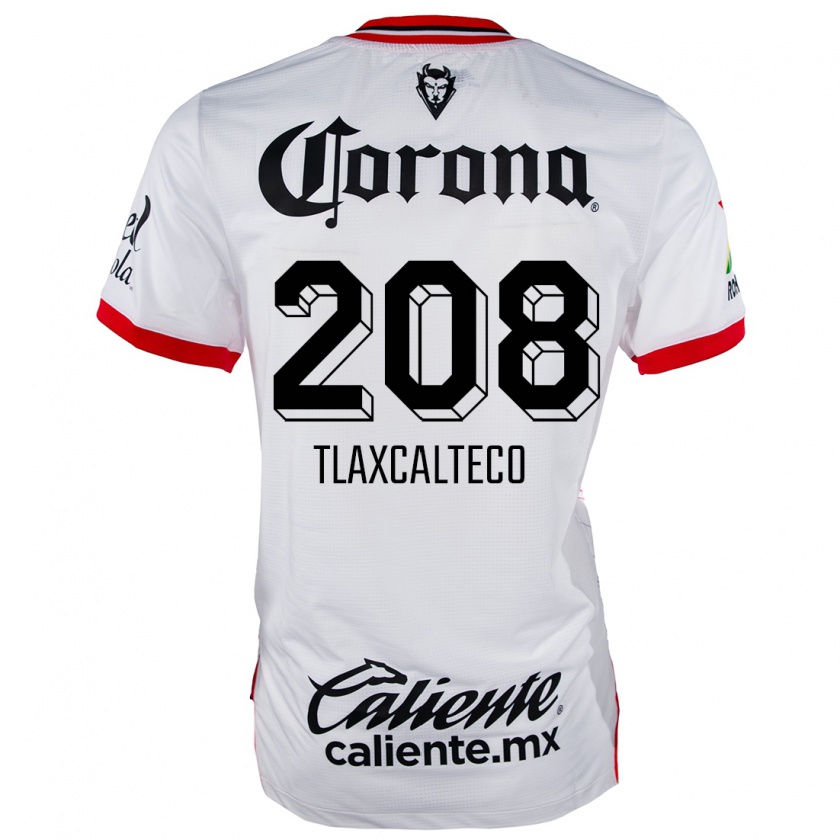 Kandiny Uomo Maglia Sait Tlaxcalteco #208 Bianco Rosso Kit Gara Away 2024/25 Maglietta