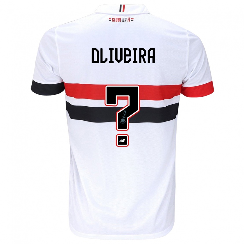 Kandiny Dames Felipe Oliveira #0 Wit Rood Zwart Thuisshirt Thuistenue 2024/25 T-Shirt