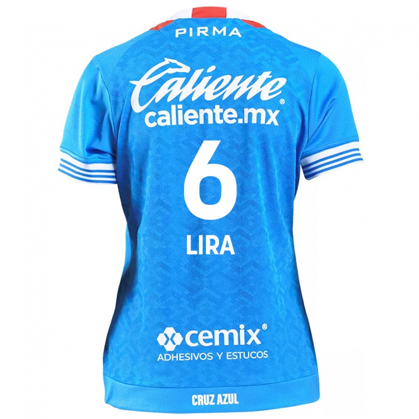 Kandiny Donna Maglia Érik Lira #6 Cielo Blu Kit Gara Home 2024/25 Maglietta