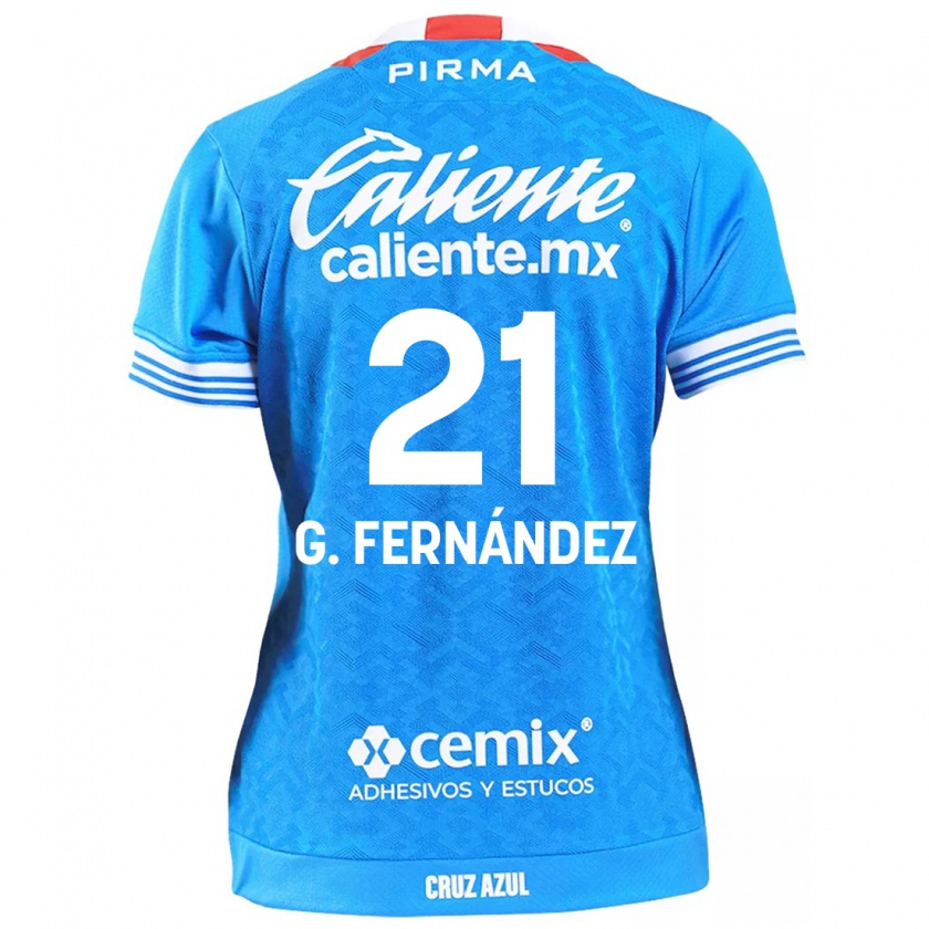 Kandiny Dames Gabriel Fernández #21 Hemelsblauw Thuisshirt Thuistenue 2024/25 T-Shirt België