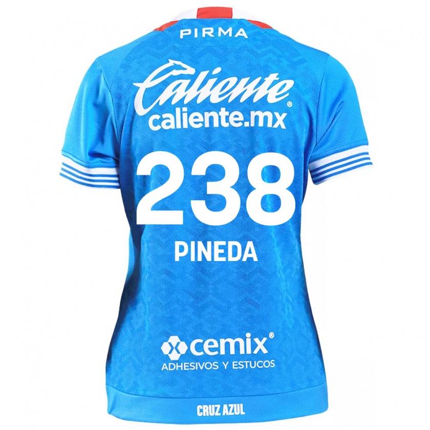 Kandiny Dames Zadiel Pineda #238 Hemelsblauw Thuisshirt Thuistenue 2024/25 T-Shirt België