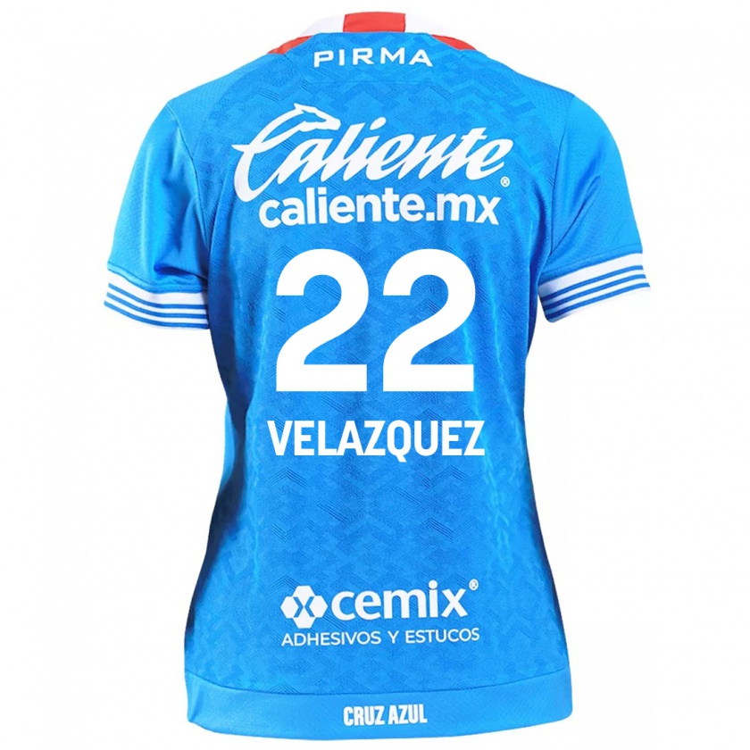 Kandiny Dames Hireri Velazquez #22 Hemelsblauw Thuisshirt Thuistenue 2024/25 T-Shirt België