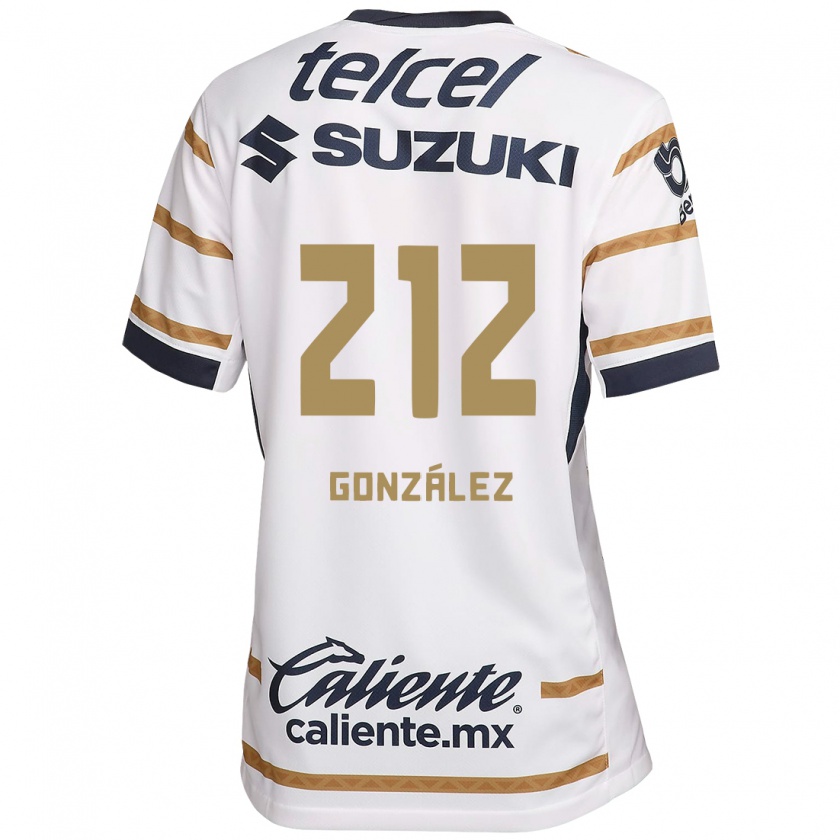 Kandiny Mujer Camiseta José González #212 Obsidiana Blanca 1ª Equipación 2024/25 La Camisa México