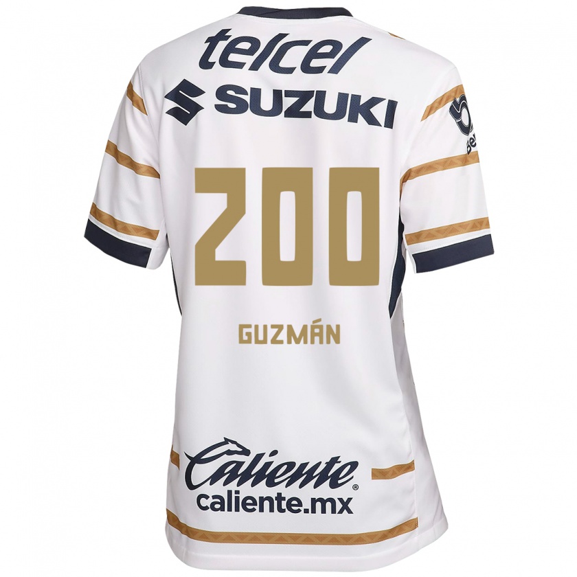 Kandiny Mujer Camiseta Alan Guzmán #200 Obsidiana Blanca 1ª Equipación 2024/25 La Camisa México