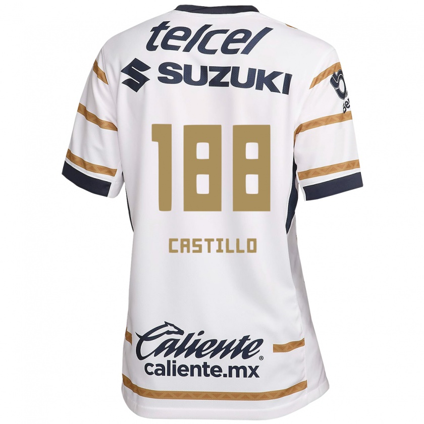 Kandiny Mujer Camiseta Christian Castillo #188 Obsidiana Blanca 1ª Equipación 2024/25 La Camisa México