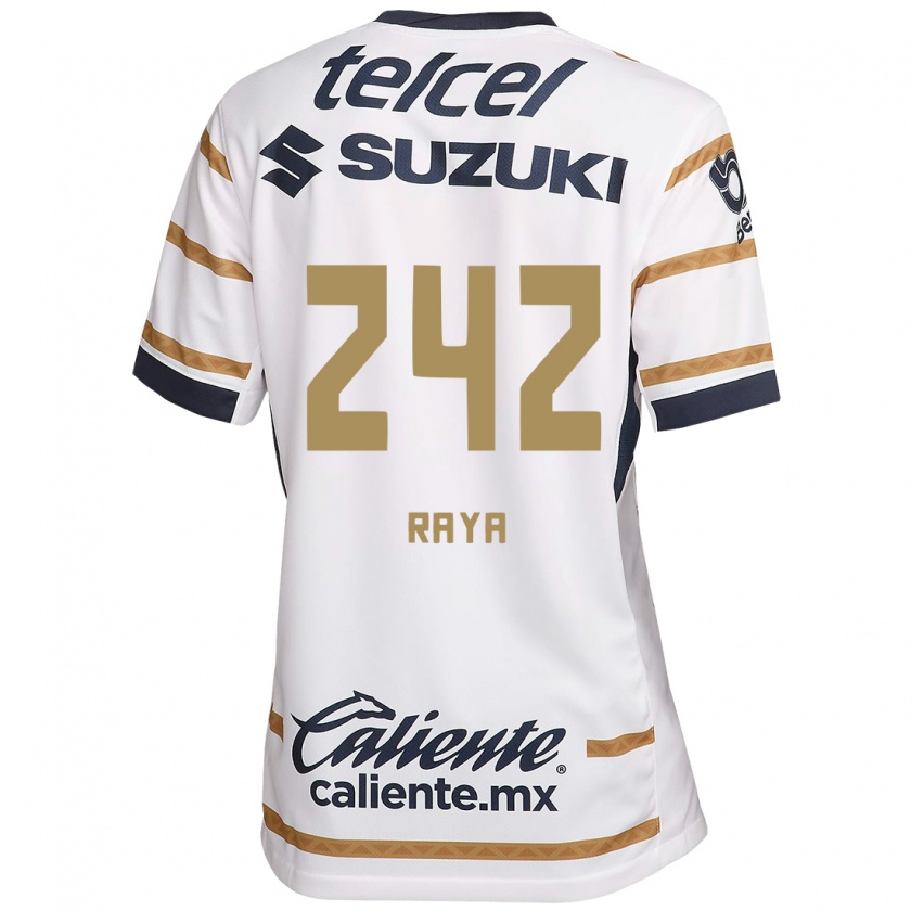 Kandiny Mujer Camiseta Félix Raya #242 Obsidiana Blanca 1ª Equipación 2024/25 La Camisa México