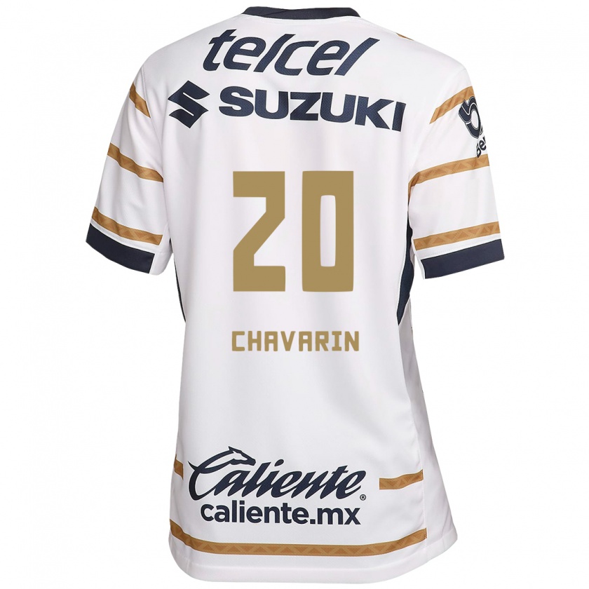 Kandiny Mujer Camiseta Aerial Chavarin #20 Obsidiana Blanca 1ª Equipación 2024/25 La Camisa México