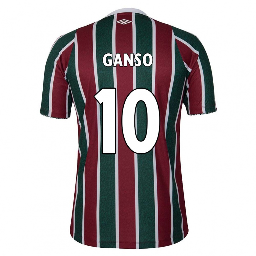 Kandiny Mujer Camiseta Ganso #10 Verde Granate Blanco 1ª Equipación 2024/25 La Camisa