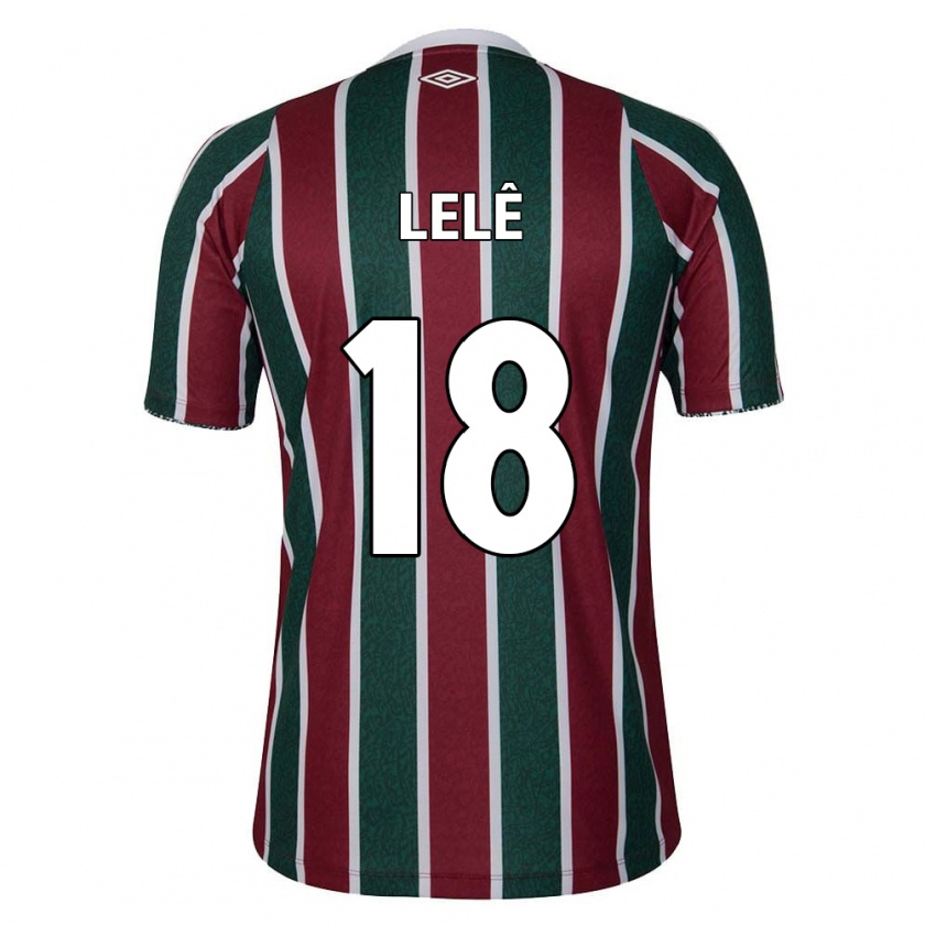 Kandiny Mujer Camiseta Lelê #18 Verde Granate Blanco 1ª Equipación 2024/25 La Camisa