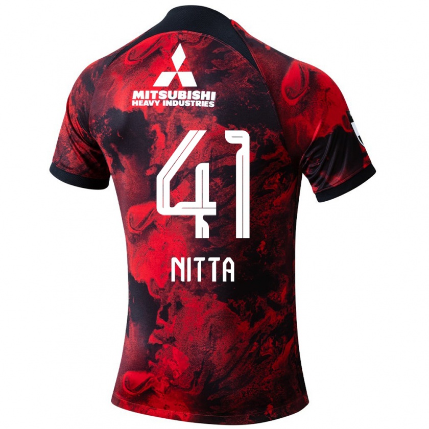 Kandiny Mujer Camiseta Rio Nitta #41 Negro Rojo 1ª Equipación 2024/25 La Camisa