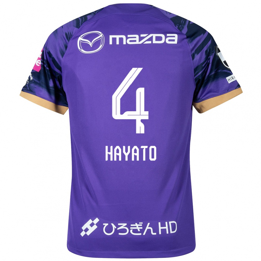 Kandiny Donna Maglia Hayato Araki #4 Viola Bianco Kit Gara Home 2024/25 Maglietta