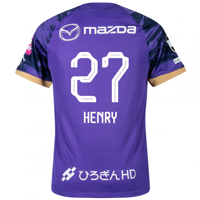 Kandiny Dames Osamu Henry Iyoha #27 Paars Wit Thuisshirt Thuistenue 2024/25 T-Shirt België