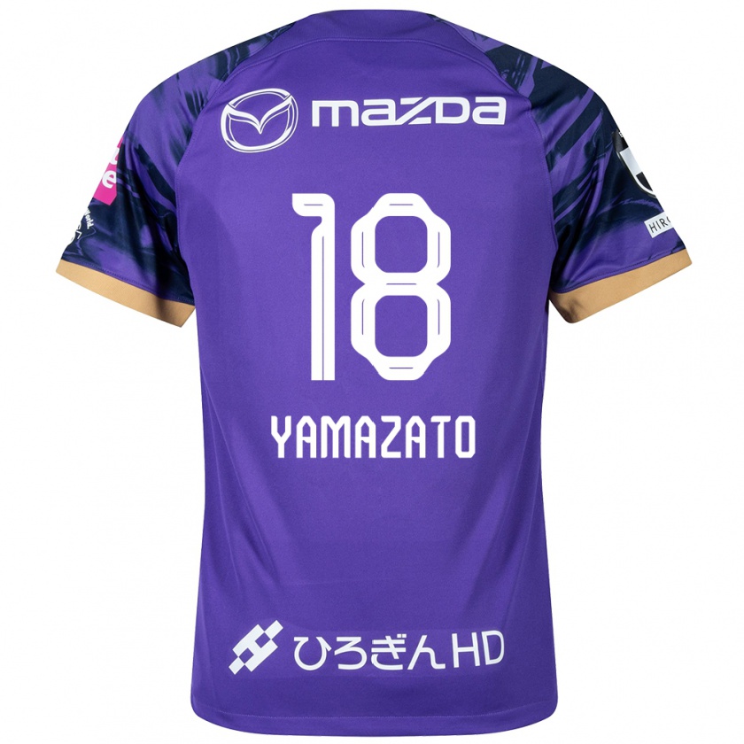 Kandiny Donna Maglia Kenshin Yamazato #18 Viola Bianco Kit Gara Home 2024/25 Maglietta