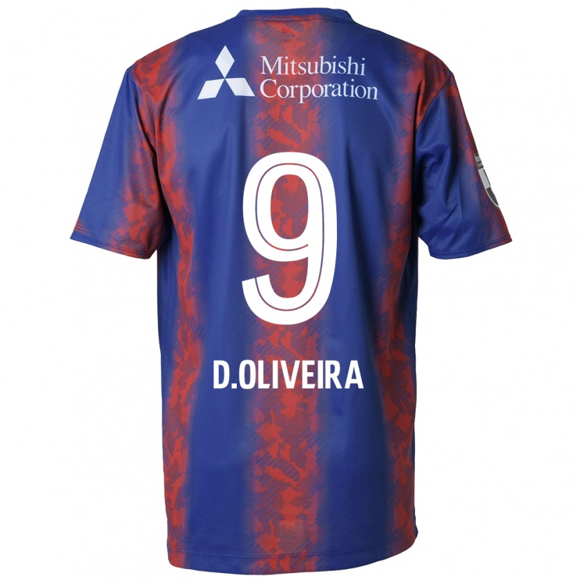 Kandiny Dames Diego Oliveira #9 Blauw Rood Thuisshirt Thuistenue 2024/25 T-Shirt België