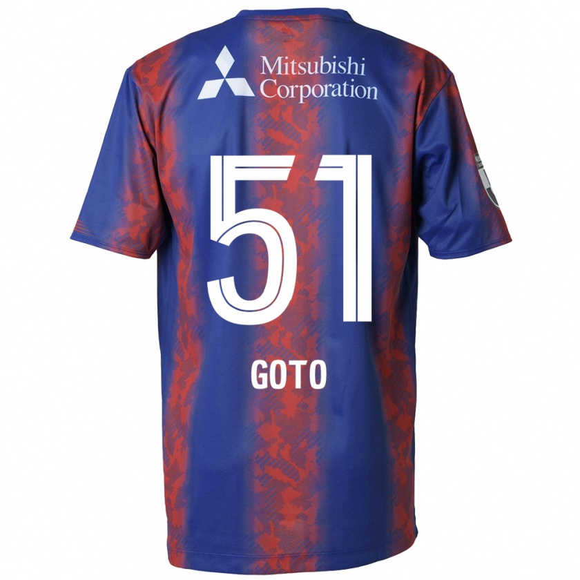 Kandiny Dames Wataru Goto #51 Blauw Rood Thuisshirt Thuistenue 2024/25 T-Shirt