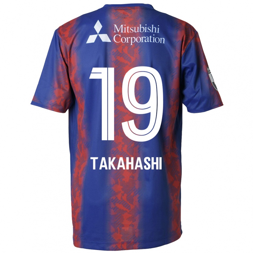 Kandiny Dames Yuya Takahashi #19 Blauw Rood Thuisshirt Thuistenue 2024/25 T-Shirt