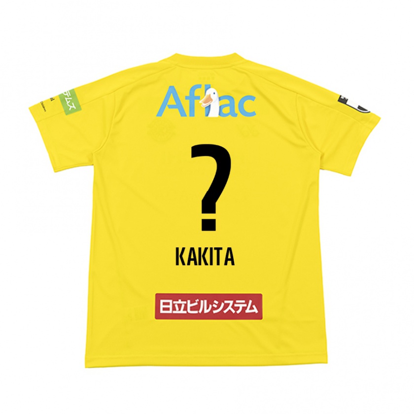 Kandiny Mujer Camiseta Yuki Kakita #0 Amarillo Negro 1ª Equipación 2024/25 La Camisa