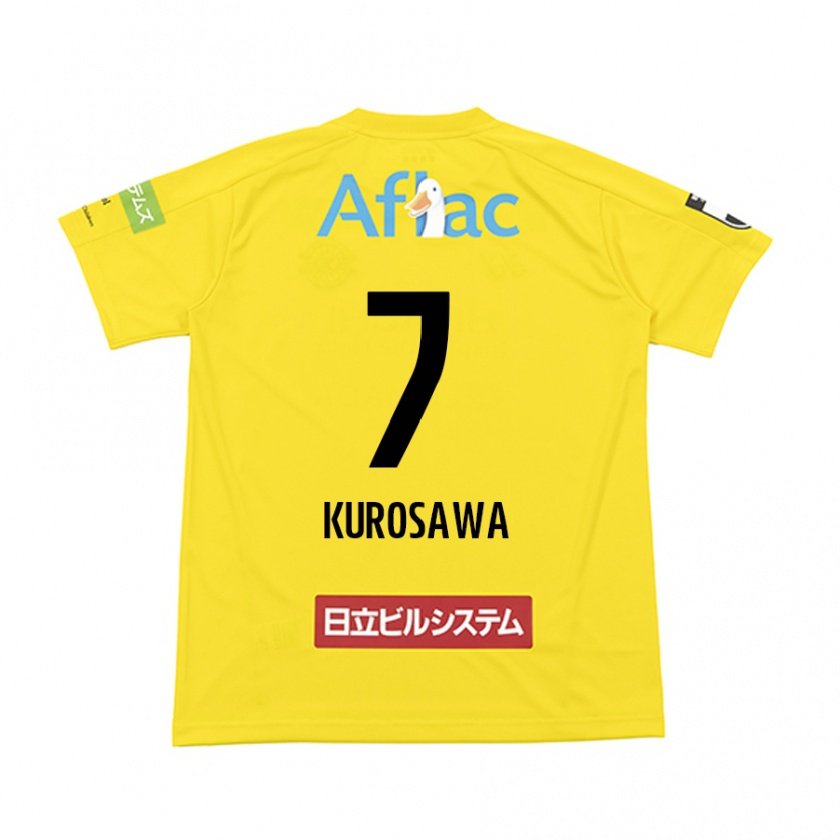 KandinyレディースShido Kurosawa#7イエロー ブラックホームシャツ2024/25ジャージーユニフォーム