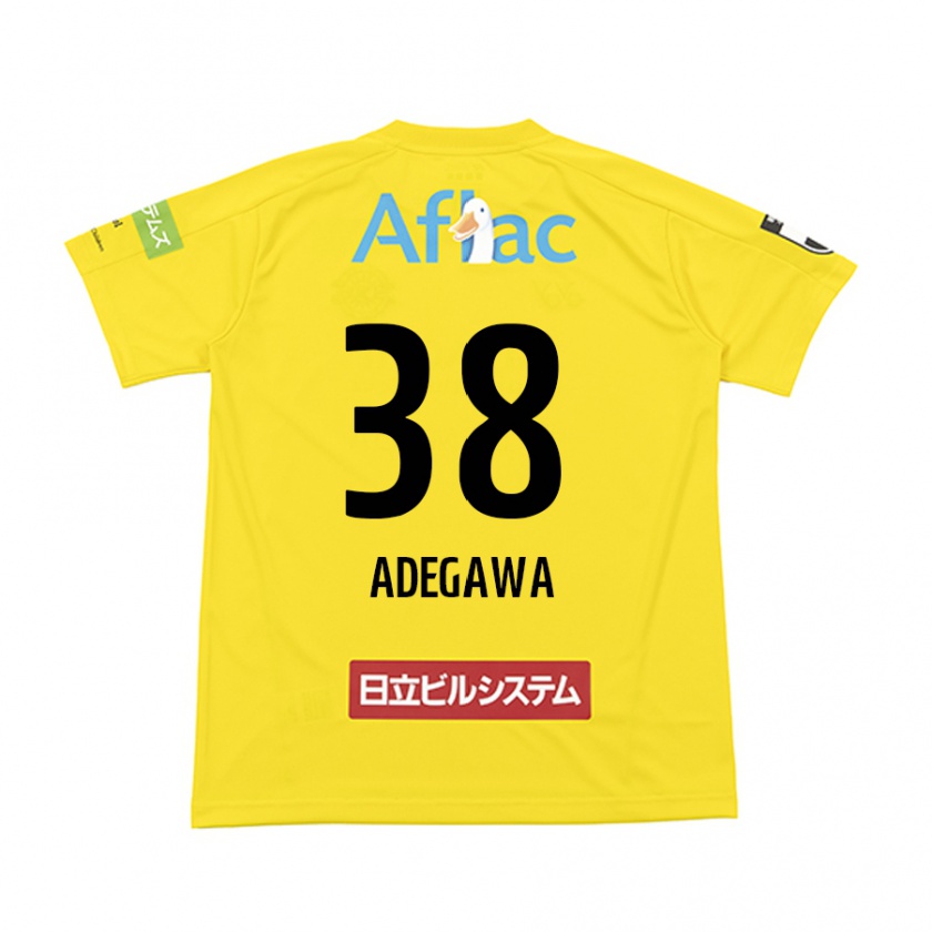 KandinyレディースKoa Adegawa#38イエロー ブラックホームシャツ2024/25ジャージーユニフォーム