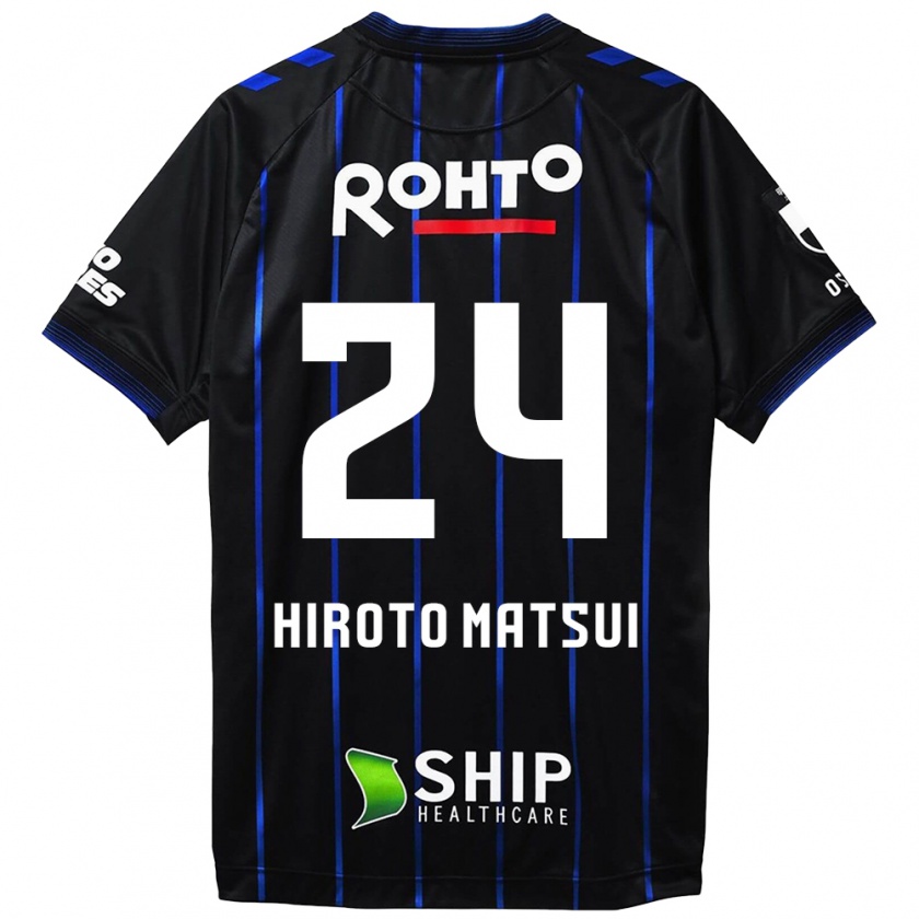 KandinyレディースElijah Hiroto Matsui#24ブラックブルーホームシャツ2024/25ジャージーユニフォーム