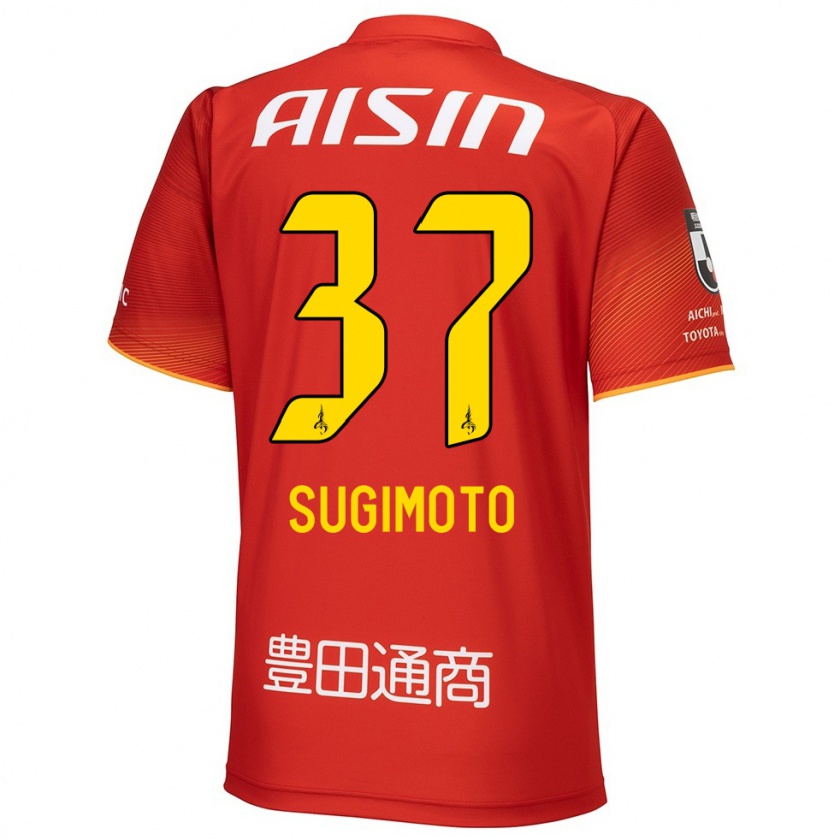 Kandiny Dames Daichi Sugimoto #37 Rood Wit Geel Thuisshirt Thuistenue 2024/25 T-Shirt België