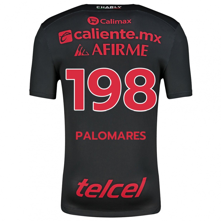 Kandiny Dames Ramón Palomares #198 Zwart Rood Thuisshirt Thuistenue 2024/25 T-Shirt België