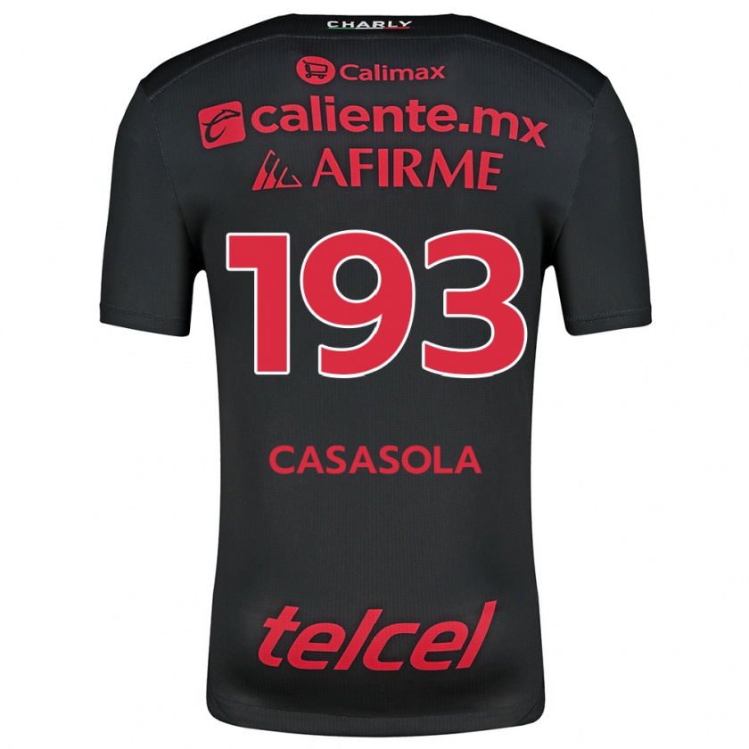 Kandiny Donna Maglia Axel Casasola #193 Nero Rosso Kit Gara Home 2024/25 Maglietta