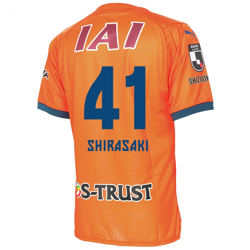 Kandiny Dames Ryohei Shirasaki #41 Oranje Blauw Thuisshirt Thuistenue 2024/25 T-Shirt