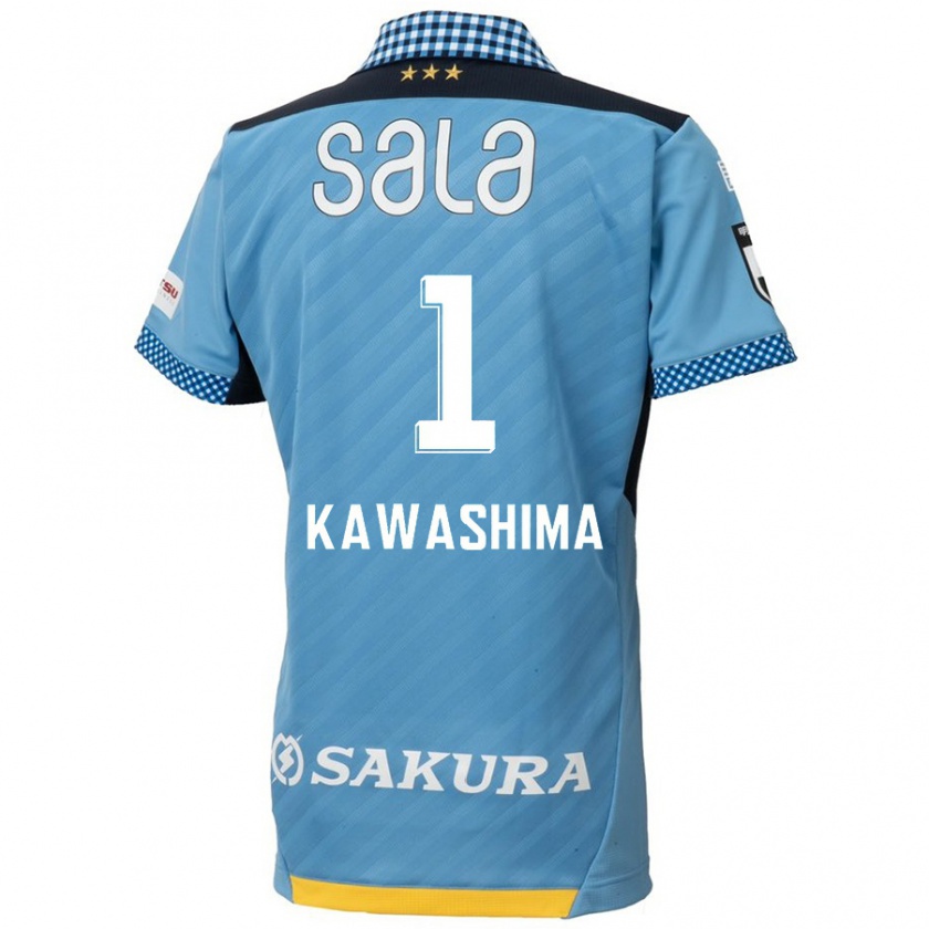 Kandiny Mujer Camiseta Eiji Kawashima #1 Azul Negro 1ª Equipación 2024/25 La Camisa México