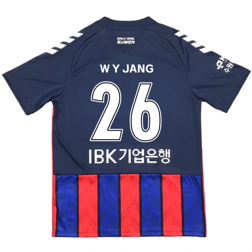 Kandiny Mujer Camiseta Young-Woo Jang #26 Azul Rojo 1ª Equipación 2024/25 La Camisa