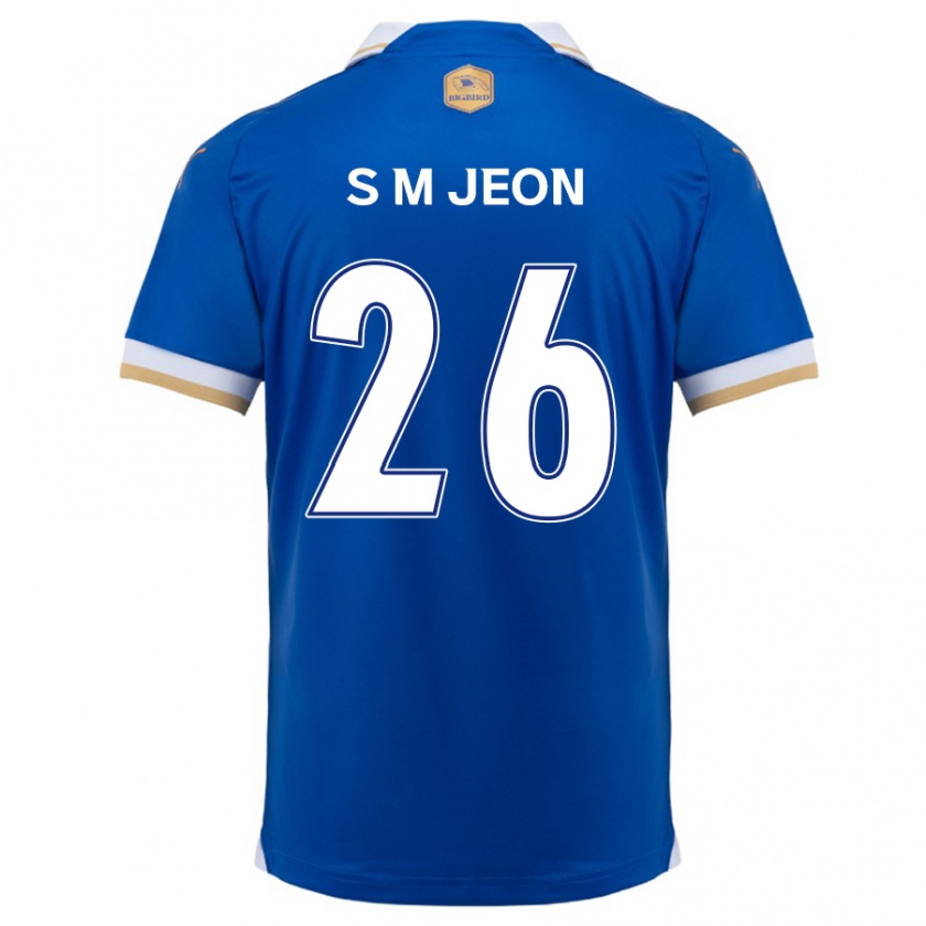 KandinyレディースMin-Seung Jeon#26ブルーホワイトホームシャツ2024/25ジャージーユニフォーム