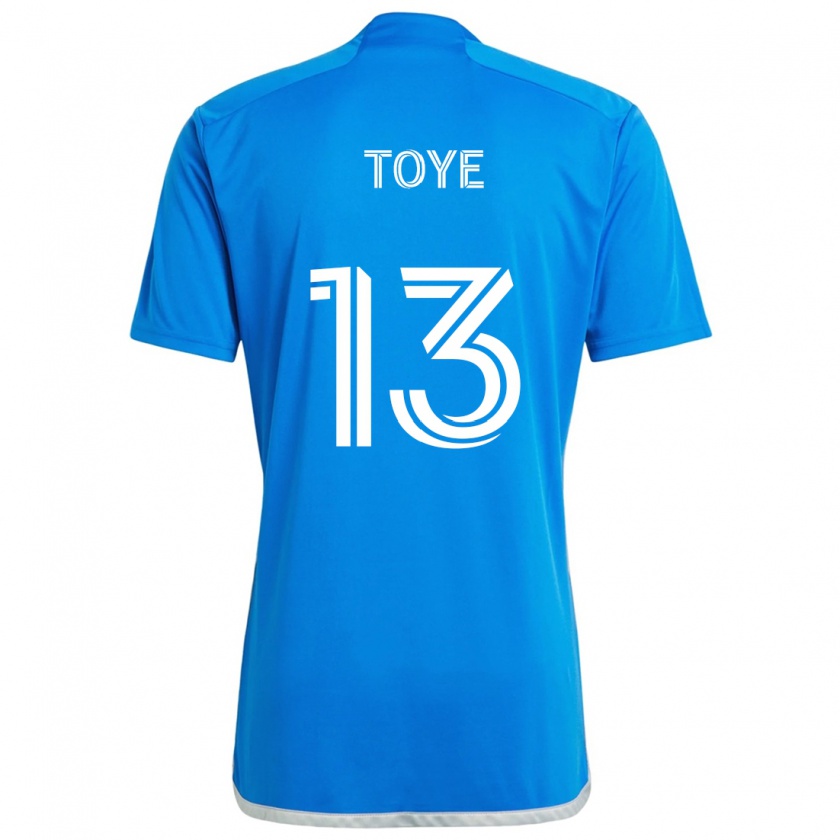 Kandiny Dames Mason Toye #13 Blauw Wit Thuisshirt Thuistenue 2024/25 T-Shirt