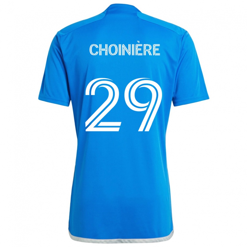 Kandiny Dames Mathieu Choinière #29 Blauw Wit Thuisshirt Thuistenue 2024/25 T-Shirt België