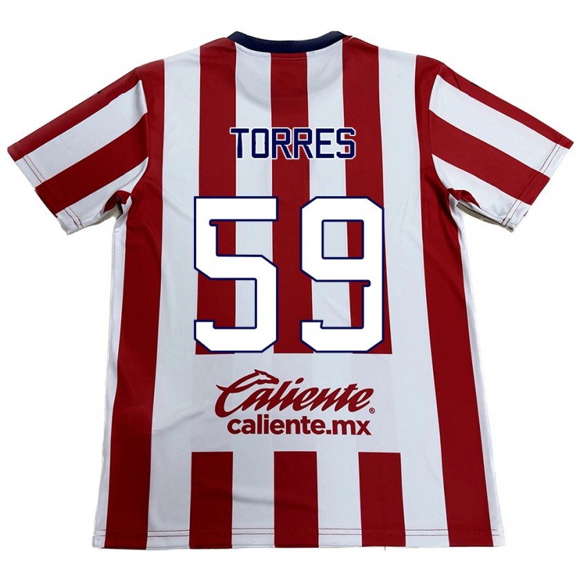 Kandiny Donna Maglia Christian Torres #59 Rosso Bianco Kit Gara Home 2024/25 Maglietta