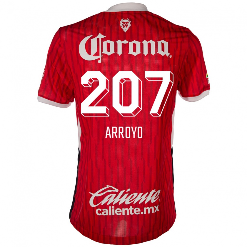 Kandiny Mujer Camiseta José Arroyo #207 Rojo Blanco 1ª Equipación 2024/25 La Camisa México