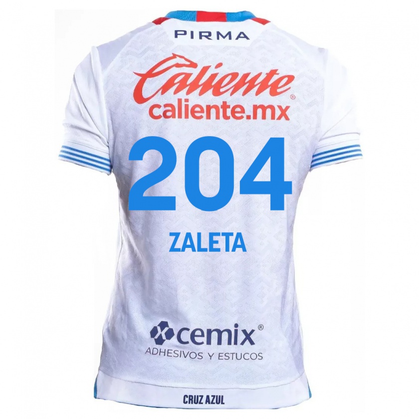 Kandiny Donna Maglia Mauro Zaleta #204 Bianco Blu Kit Gara Away 2024/25 Maglietta