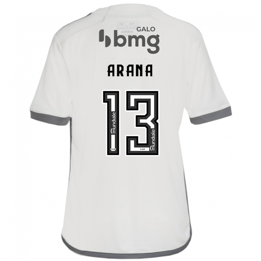 Kandiny Dames Guilherme Arana #13 Gebroken Wit Uitshirt Uittenue 2024/25 T-Shirt België