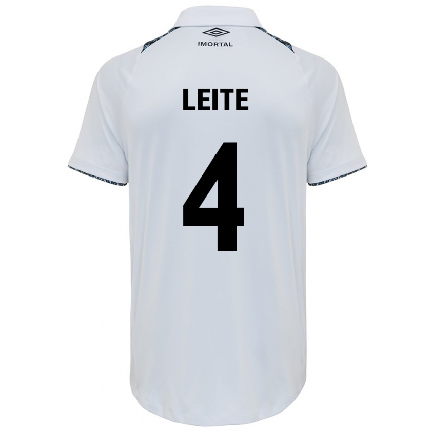 Kandiny Dames Paulo Henrique Leite #4 Wit Blauw Uitshirt Uittenue 2024/25 T-Shirt België