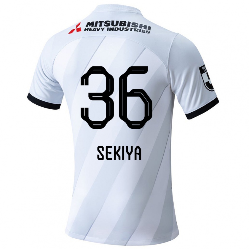 Kandiny Mujer Camiseta Hikaru Sekiya #36 Gris Blanco 2ª Equipación 2024/25 La Camisa