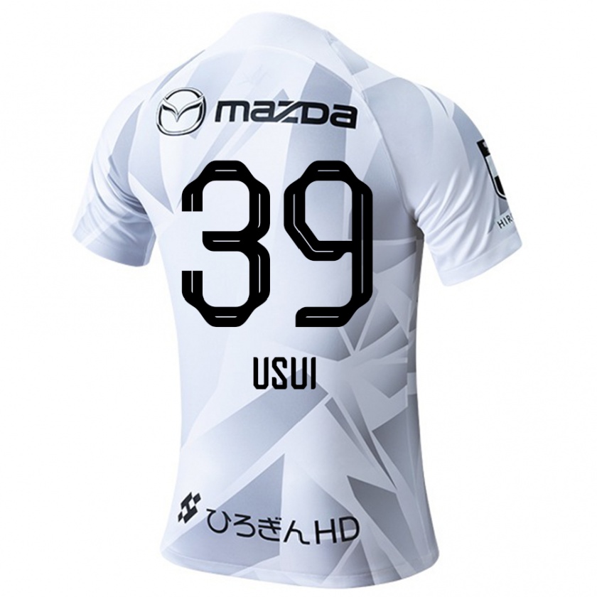 Kandiny Donna Maglia Haruto Usui #39 Bianco Grigio Nero Kit Gara Away 2024/25 Maglietta