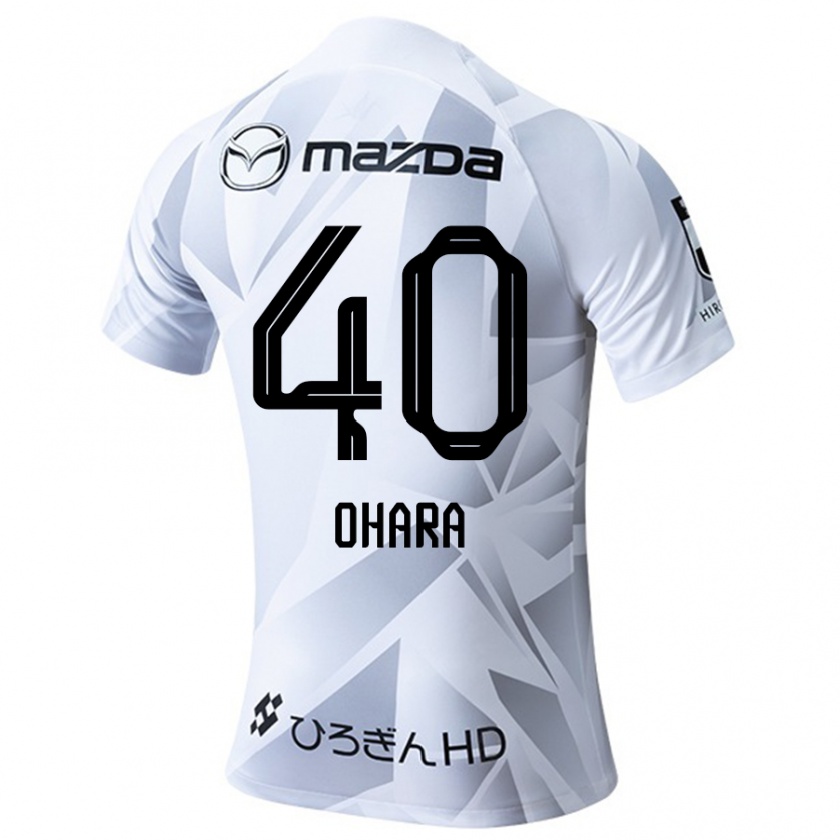 Kandiny Donna Maglia Motoki Ohara #40 Bianco Grigio Nero Kit Gara Away 2024/25 Maglietta