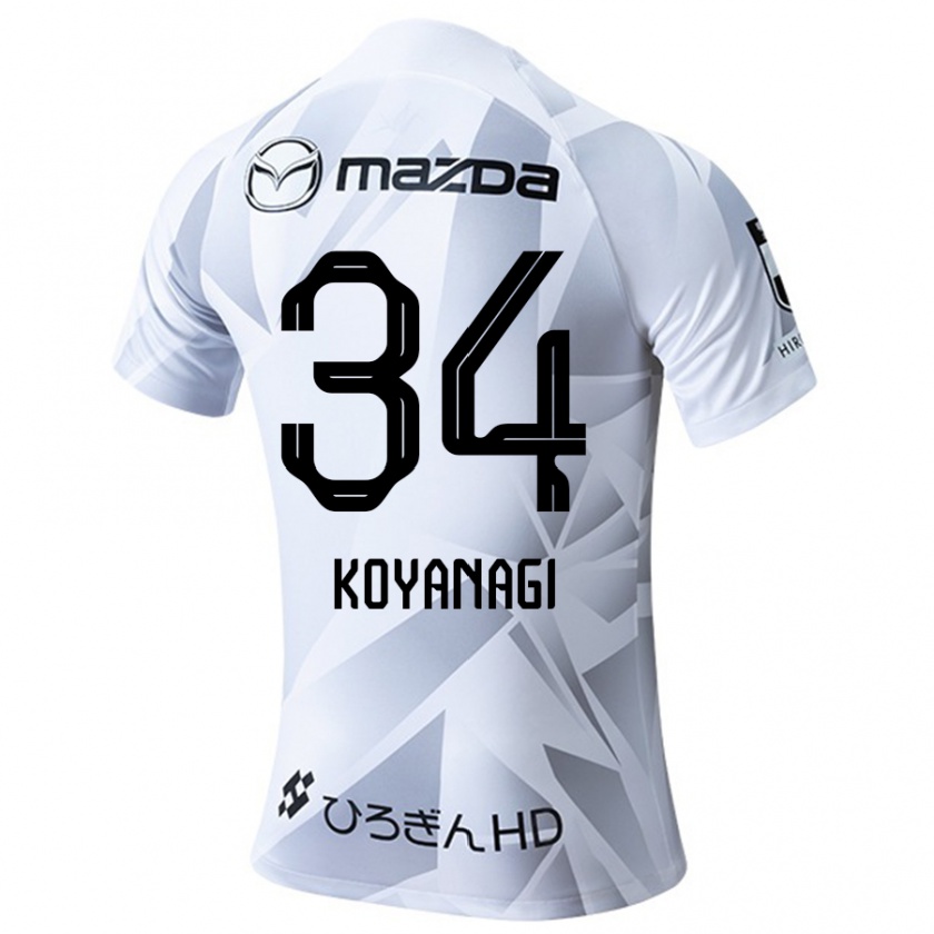 Kandiny Donna Maglia Shu Koyanagi #34 Bianco Grigio Nero Kit Gara Away 2024/25 Maglietta