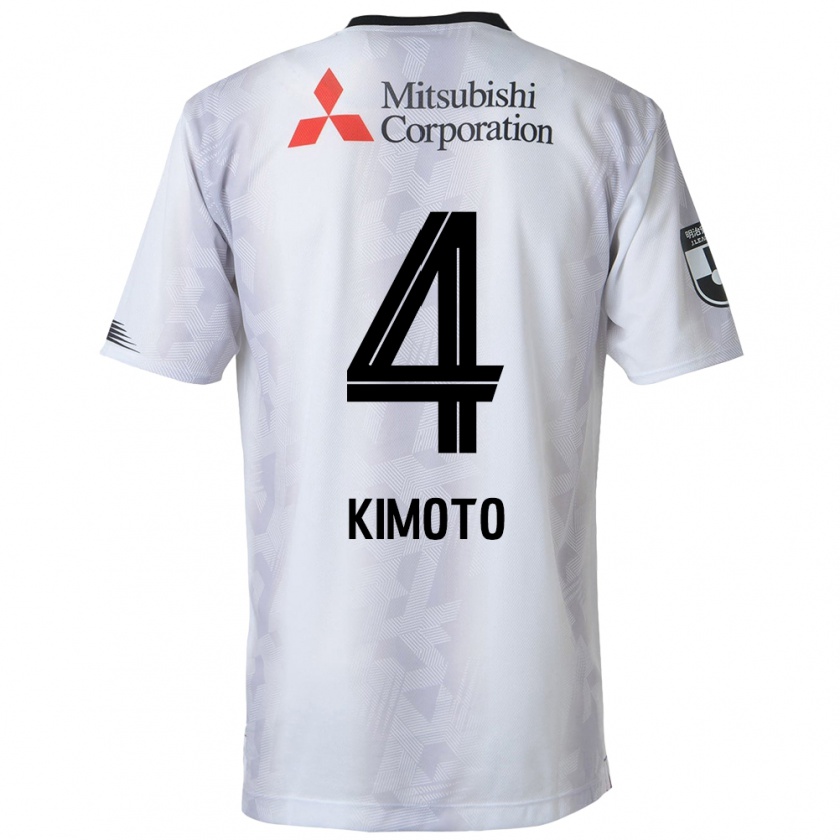 Kandiny Mujer Camiseta Yasuki Kimoto #4 Blanco Negro 2ª Equipación 2024/25 La Camisa México