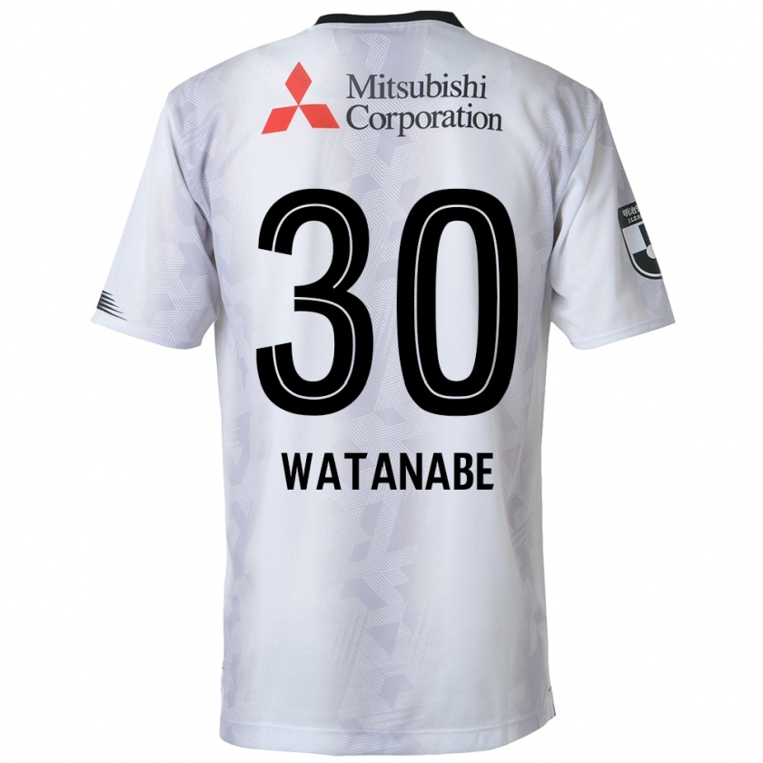 Kandiny Dames Matthew Watanabe #30 Wit Zwart Uitshirt Uittenue 2024/25 T-Shirt