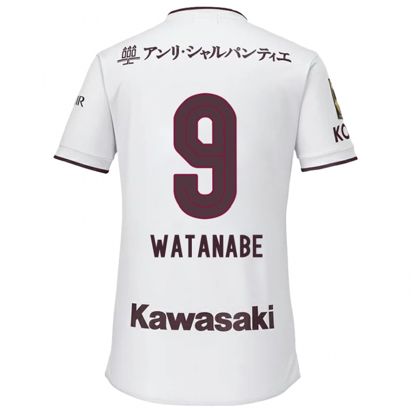 Kandiny Damen Hayato Watanabe #9 Weiß Rot Auswärtstrikot Trikot 2024/25 T-Shirt Österreich