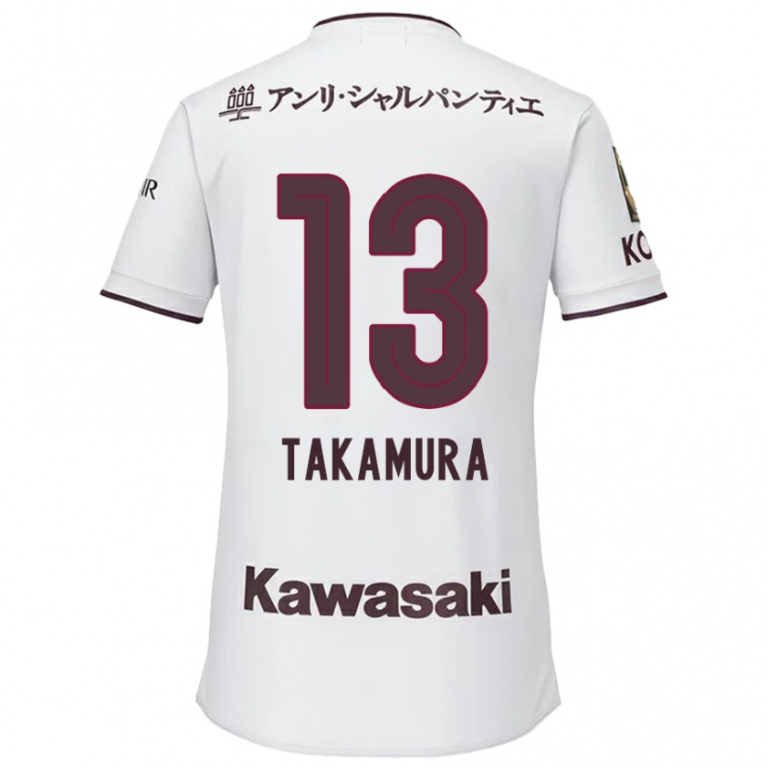 Kandiny Damen Tokiya Takamura #13 Weiß Rot Auswärtstrikot Trikot 2024/25 T-Shirt Österreich