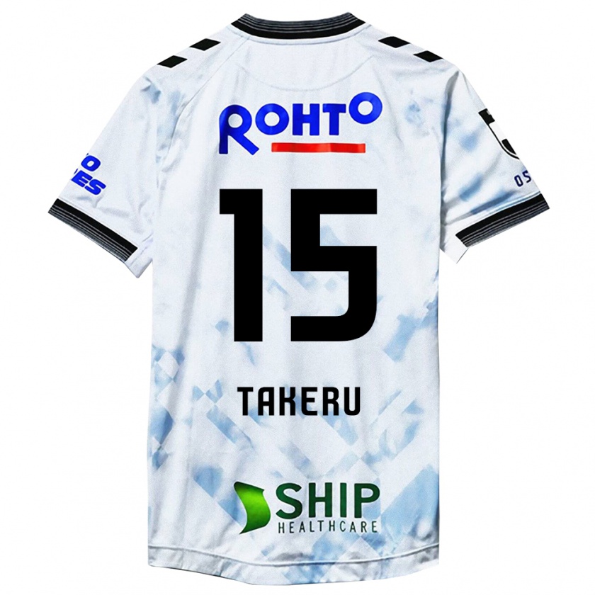 Kandiny Donna Maglia Takeru Kishimoto #15 Bianco Nero Kit Gara Away 2024/25 Maglietta