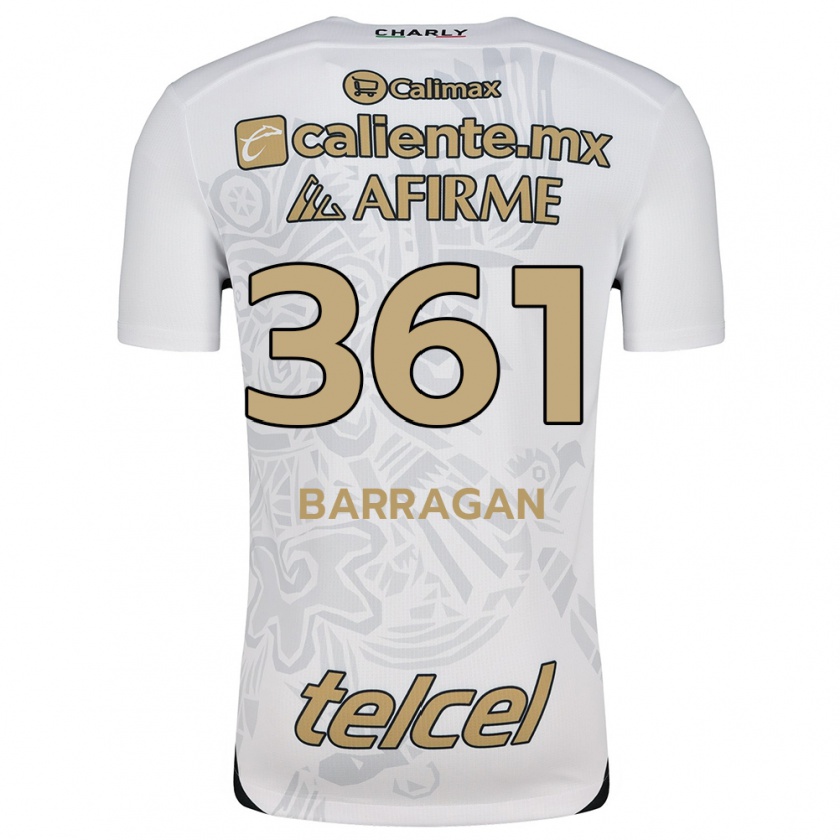 Kandiny Mujer Camiseta Jesús Barragán #361 Blanco Negro 2ª Equipación 2024/25 La Camisa