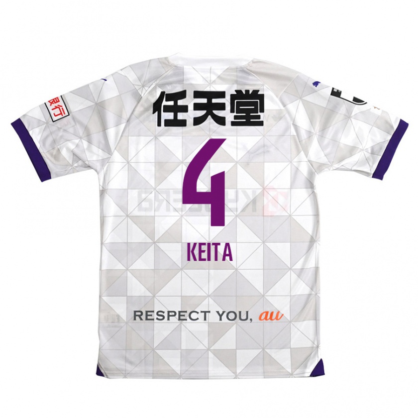 Kandiny Mujer Camiseta Keita Matsuda #4 Blanco Morado 2ª Equipación 2024/25 La Camisa